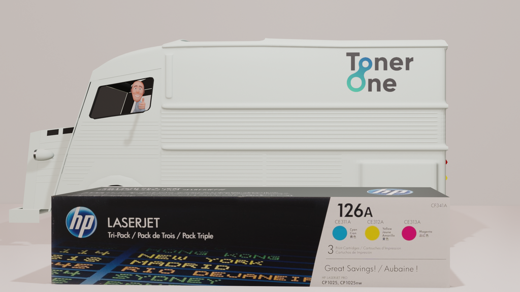 Genuine HP 126A Tripack Laserjet Toner Cartridge -CF341A