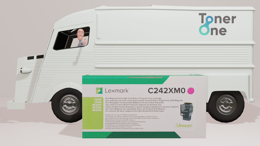 Extra High Capacity Lexmark C242XM0 Toner Cartridge (Return Program) - Magenta