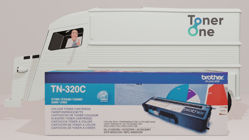 Genuine Brother TN-320C Toner Cartridge - Cyan