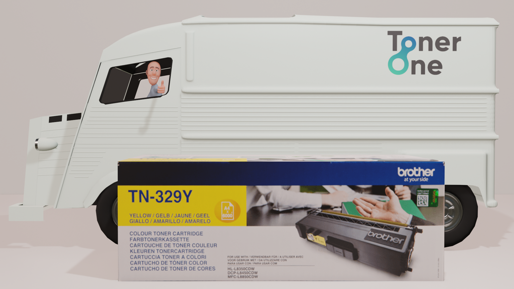 Genuine Extra High Capacity Brother TN-329Y Toner Cartridge - Yellow