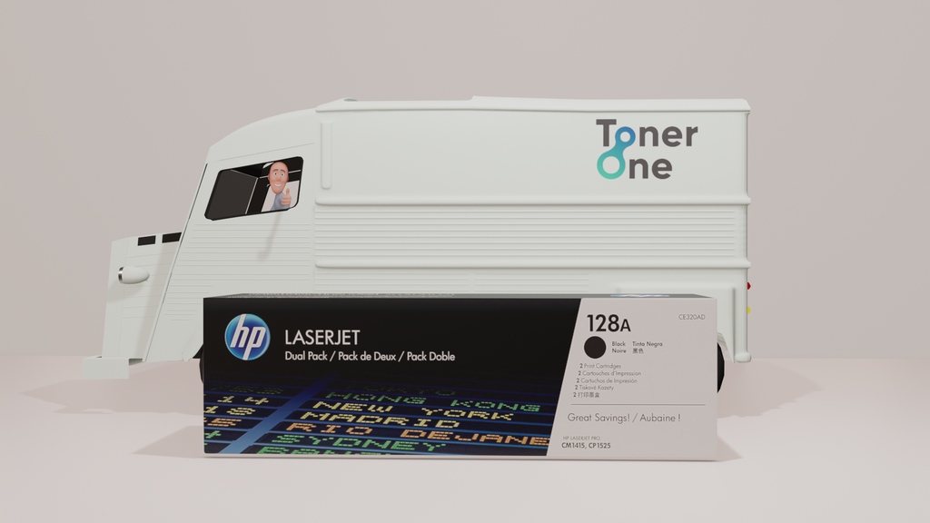 HP 128A Dual pack CE320AD x2 Toner Cartridges - New