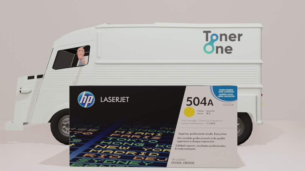 Genuine HP 504A Standard Capacity Laserjet Toner Cartridge - CE252A -Yellow