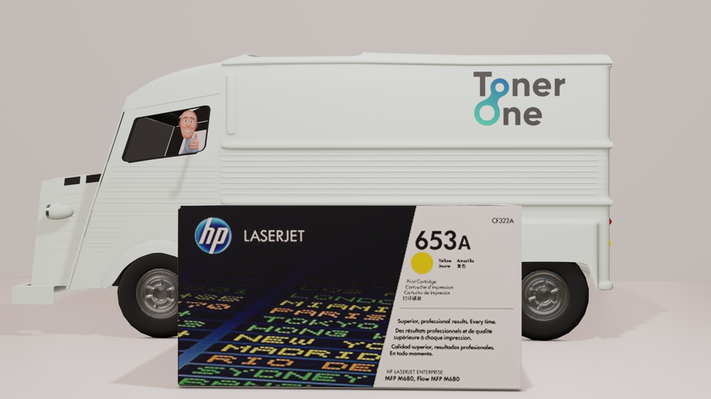 Genuine HP 653A Standard Capacity Laserjet Toner Cartridge - CF322A - Yellow