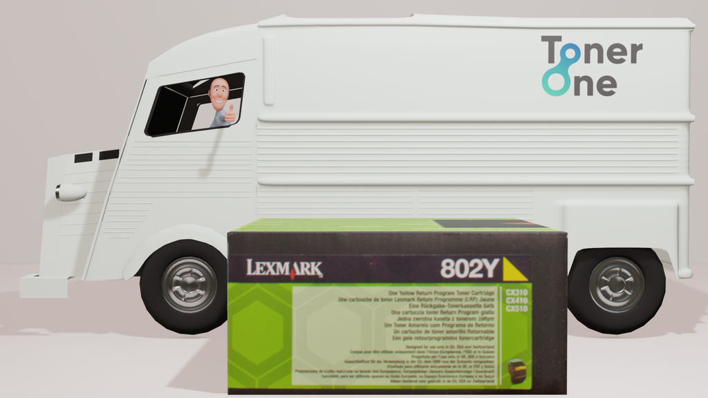 Low Use Lexmark 80C20Y0 Toner Cartridge - Yellow 