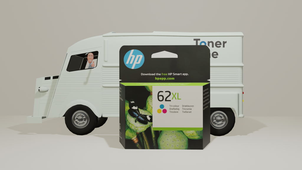 HP C2P07AE 62XL High Yield Original Ink Cartridge, Tri-color, Pack of 1