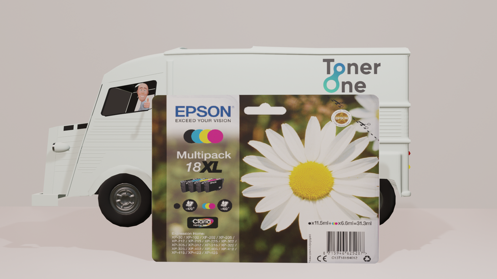 Epson 18 Daisy Genuine Multipack, 4-colours Ink Cartridges, Claria Home Ink (copy)