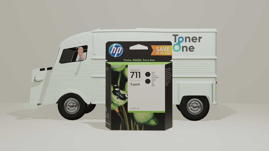 HP Original Ink Cartridge Compatible with Designjet Series, 80 ml, Black, Pack of 2,P2V31A (copy)