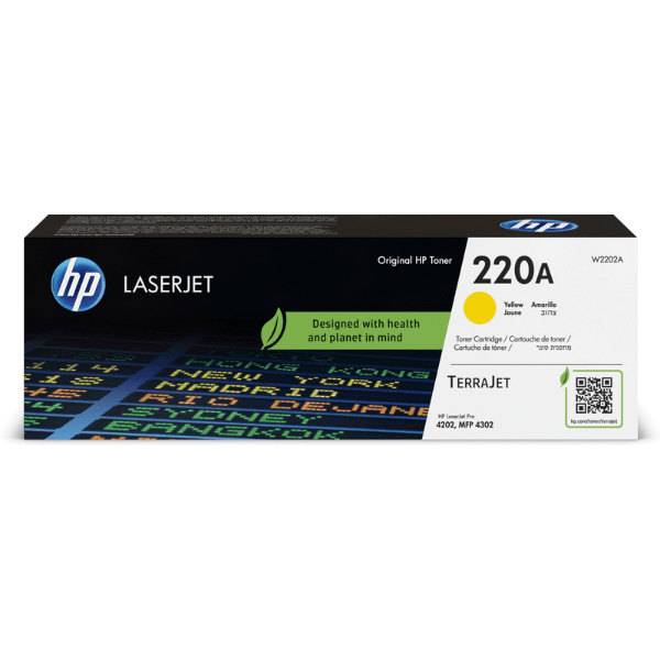 HP W2202A 220A Yellow Original LaserJet Toner Cartridge - New