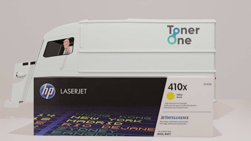Genuine HP 410X High Capacity Laserjet Toner Cartridge -CF412X-Yellow