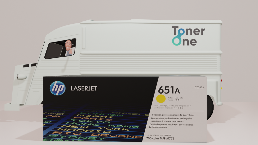 Genuine HP 651A Standard Laserjet Toner Cartridge - CE342A- Yellow New