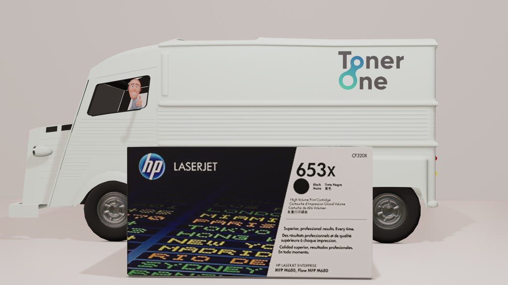 HP 653X Standard and High Capacity Laserjet Toner Cartridge- CF320X - Black