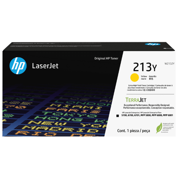 Genuine HP 213A Standard Capacity Laserjet Toner Cartridge - W2132A- Yellow (copy)