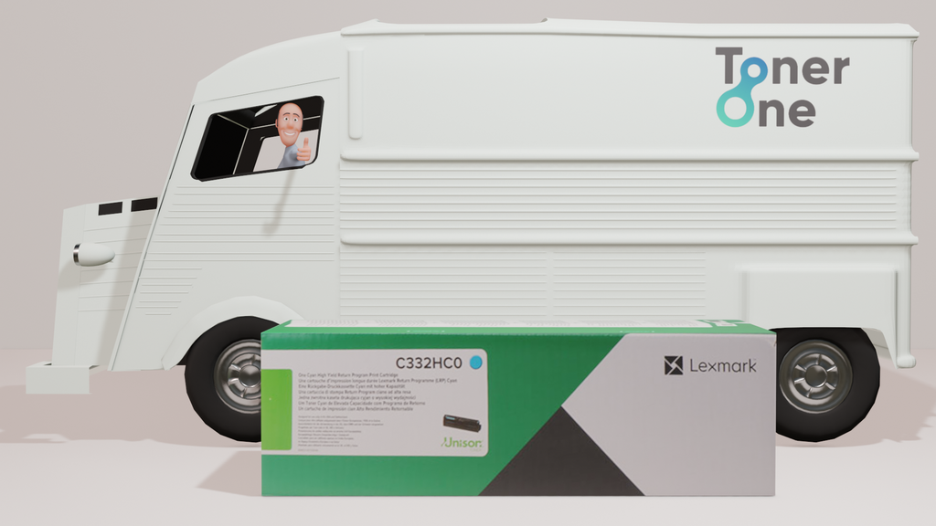 Genuine High Capacity Lexmark C332HC0 Toner Cartridge Cyan - New