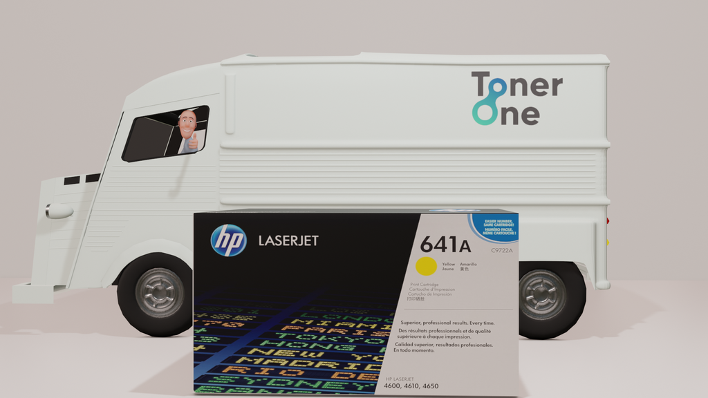 HP Hewlett Packard C9722A colour laserjet laser toner cartridge 4600 4650 4600n 4650n 4600dn 4650dn Yellow