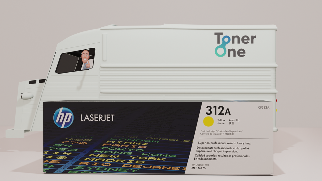 HP CF382A 312A Original LaserJet Toner Cartridge, Yellow, Single Pack