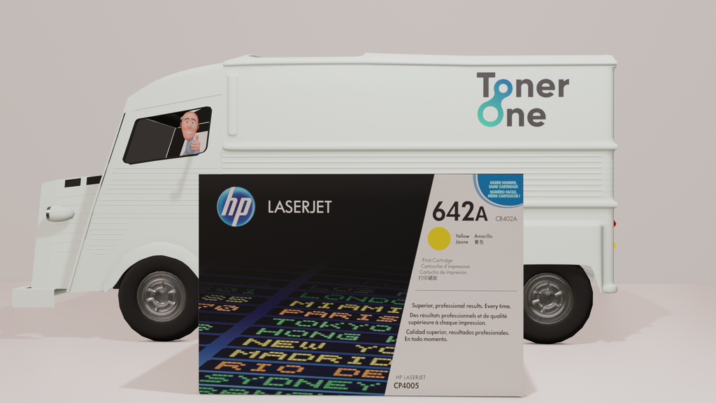 HP CB402A 642A Original LaserJet Toner Cartridge, Yellow, Pack of 1