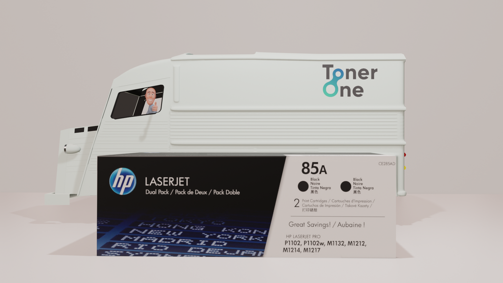 HP 85A Original Toner Cartridge CE285AD Black Pack of 2