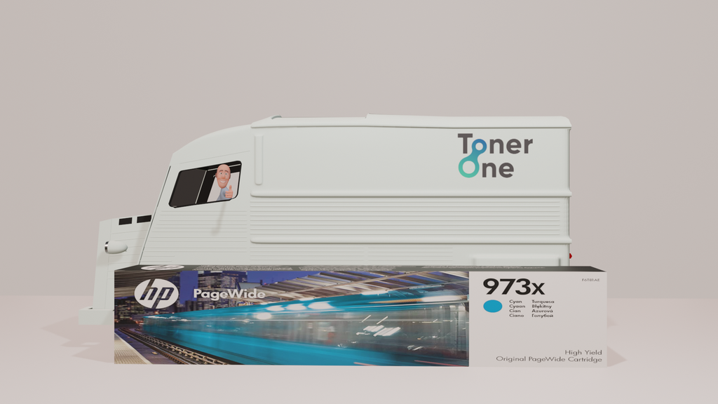 HP F6T81AE 973X High Yield Original PageWide Cartridge, Cyan, Single Pack