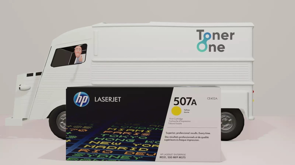 Genuine HP CE402A 507A Yellow Toner Cartridge - M551 M575dn M570