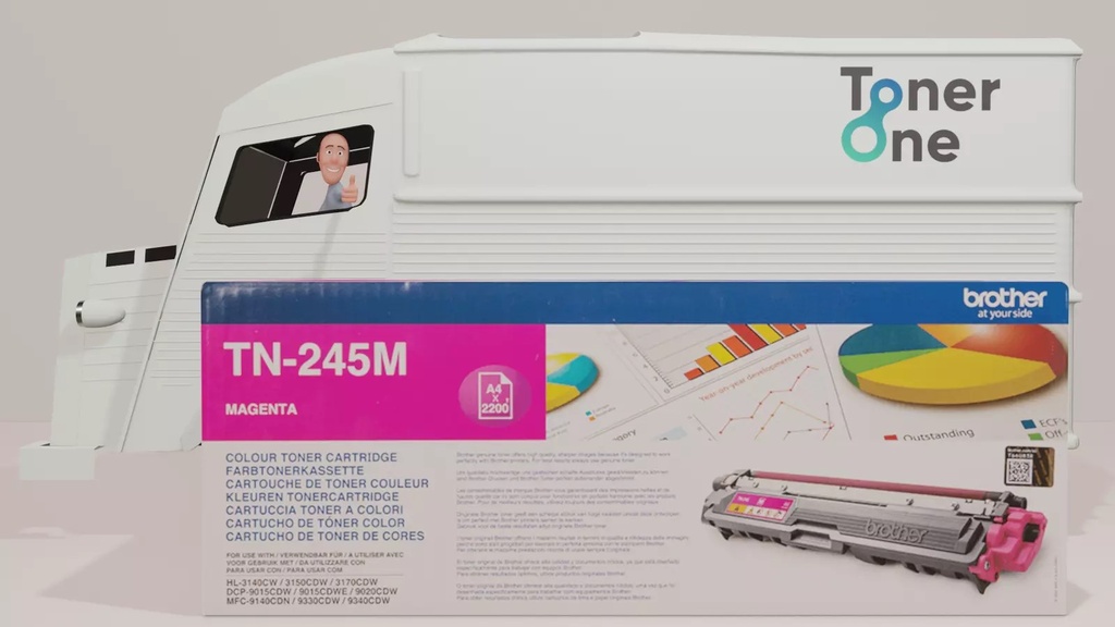 Brother Genuine TN-245M Magenta Toner Cartridge HL-3140CW 3150CDW Unused VAT
