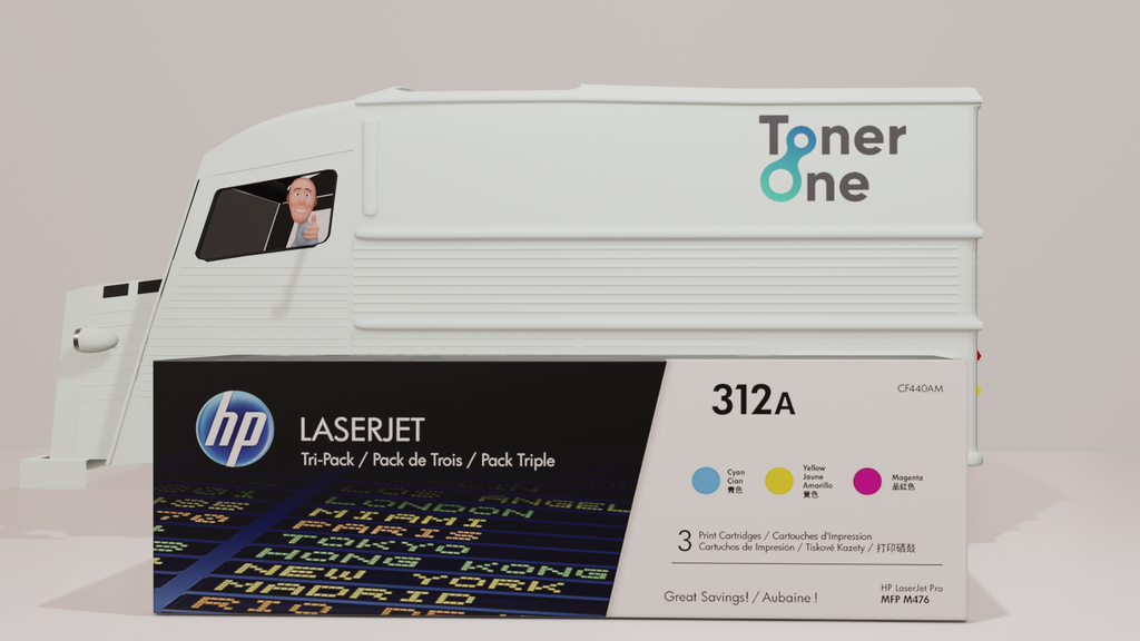 HP CF440AM 312A Original LaserJet Toner Cartridges, Cyan/Magenta/Yellow, Multipack