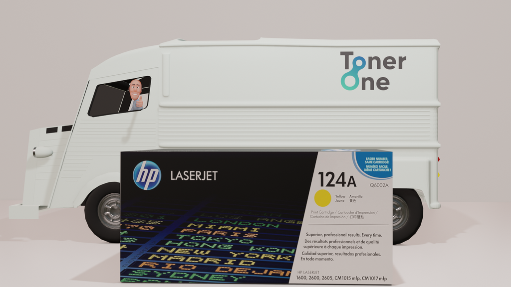 Genuine HP 124A Standard Laserjet Toner Cartridges - Q6002A-Yellow