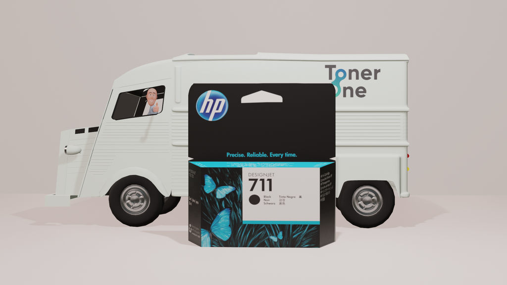 HP 711 - CZ129A - 1 x Black - Ink cartridge - For DesignJet T120 ePrinter, T520 ePrinter (copy)