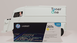 [CE742A|TONER] Genuine HP 307A Standard Laserjet Toner Cartridge - CE742A -Yellow