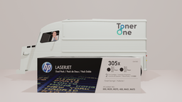 [CE410XD|TONER|B--] Genuine HP CE410XD 305X Dual Pack Black Toner Cartridge - New